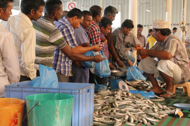 zin in vis, vismarkt in Muscat
