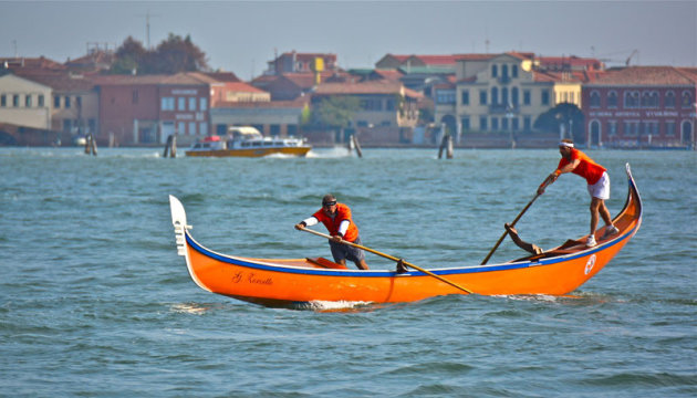 Gondels in Venetië 