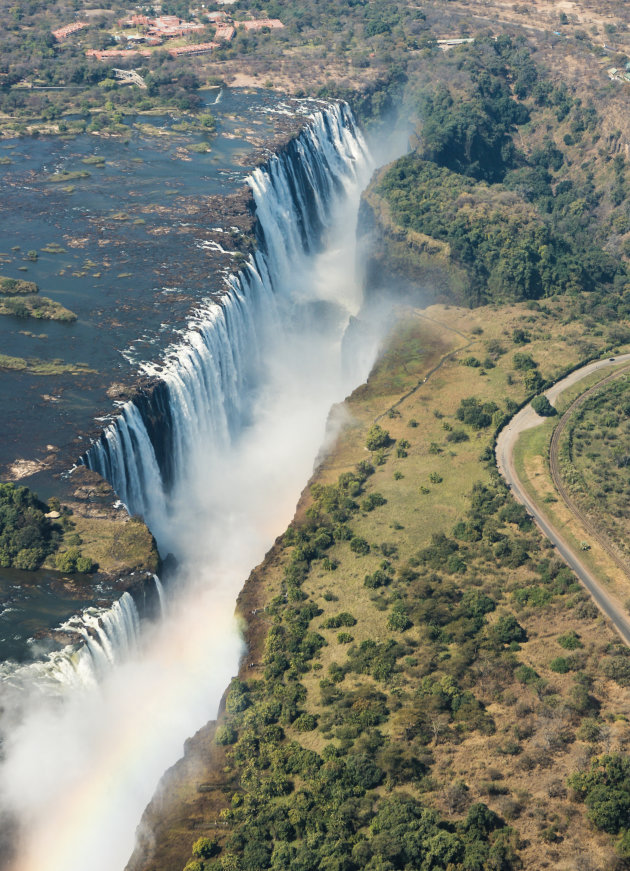Victoria watervallen vanuit de lucht