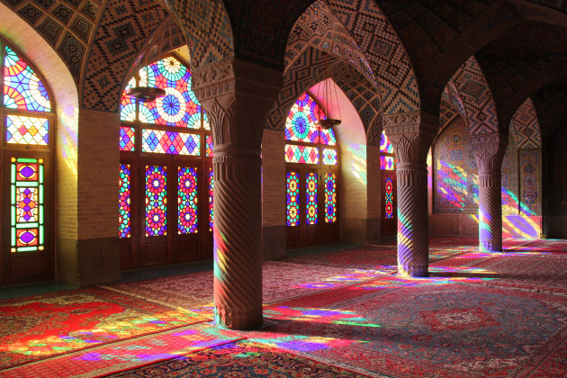 De Roze Moskee in Shiraz