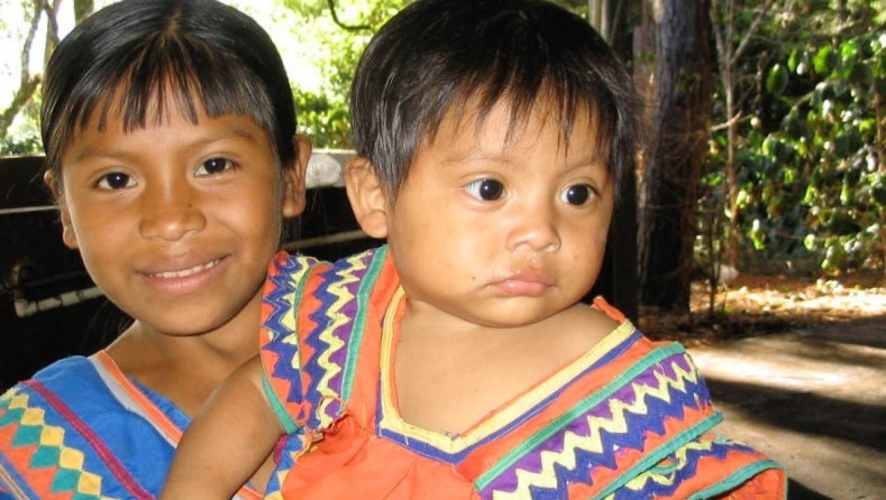 Indianenkinderen in Boquete