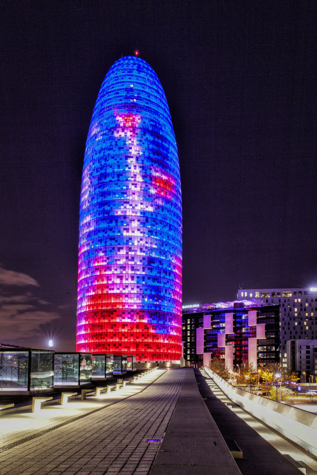 Torre Agbar by night