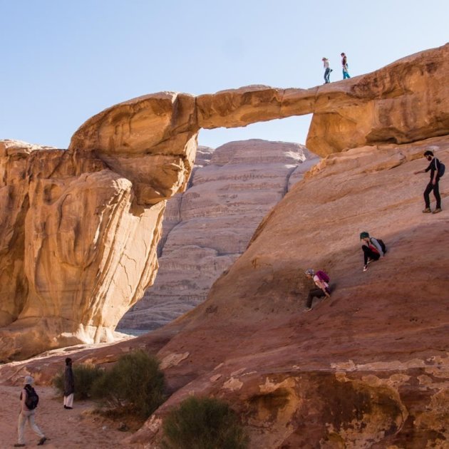 Wadi Rum: overwin je hoogtevrees op Um Fruth rock bridge