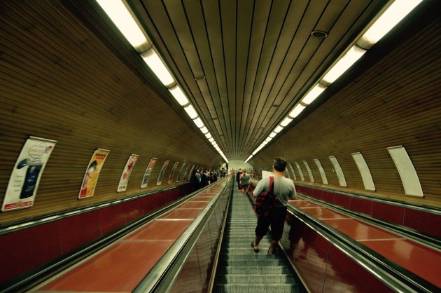 Langste Roltrap, metro Praag