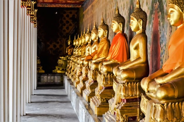 Een oneindige rij Boeddha's