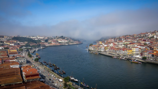Uitzicht op Porto vanaf Vila Nova de Gaia