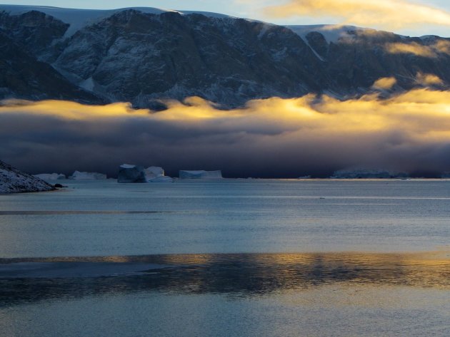 Ochtendgloren in Oost Groenland
