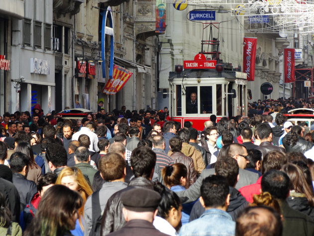 Taksim Tram in Istanbul. 