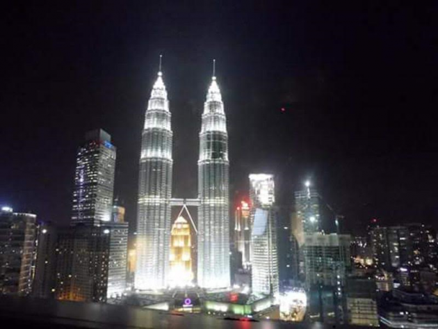Uitzicht vanuit het Traders hotel in Kuala Lumpur