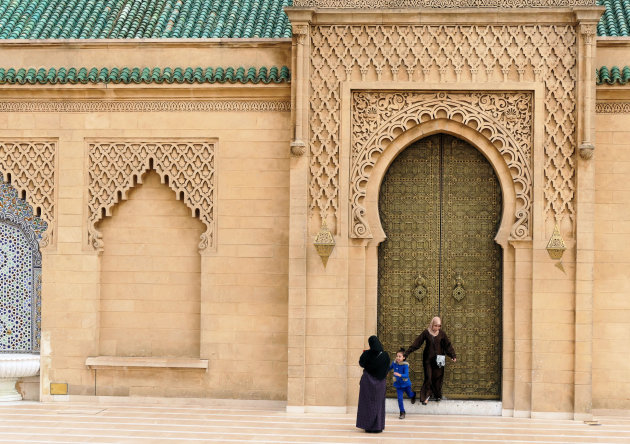 Bij mausoleum Mohammed V.