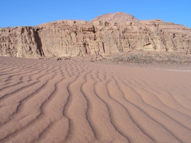 Zandvormen in de woestijn