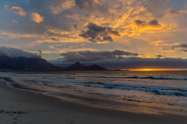 Kaapstad, zonsondergang