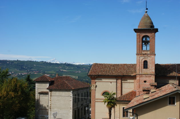 Uitzicht op de Piemonte vanaf Grinzane Cavour