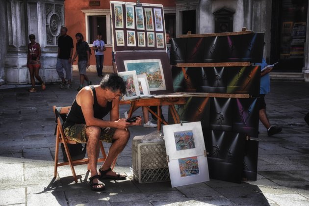 Kunstenaar in Venetië