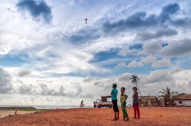 Vliegeren in Negombo