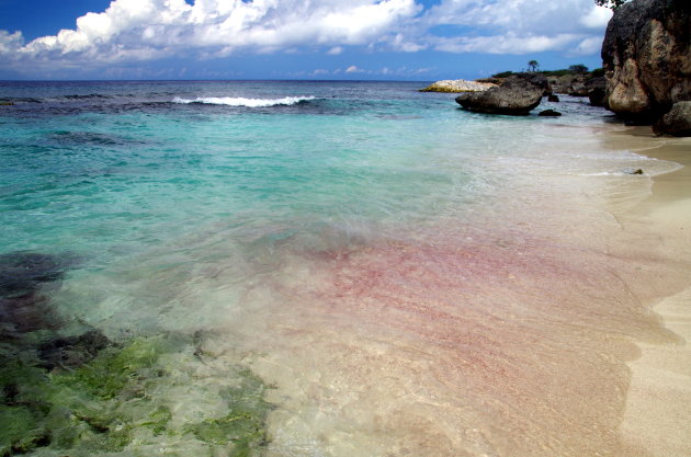 Roze zand op een onbekend strand: Wayaka II
