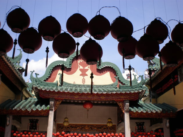 Chinese tempel met lampions