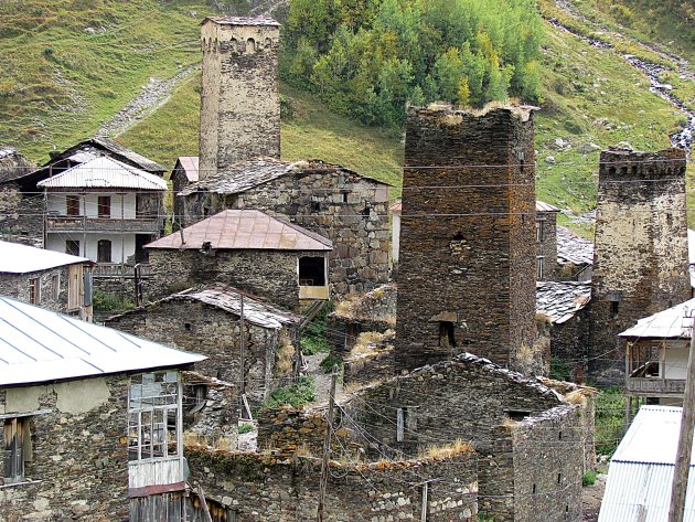Ushguli, dorp met wachttorens