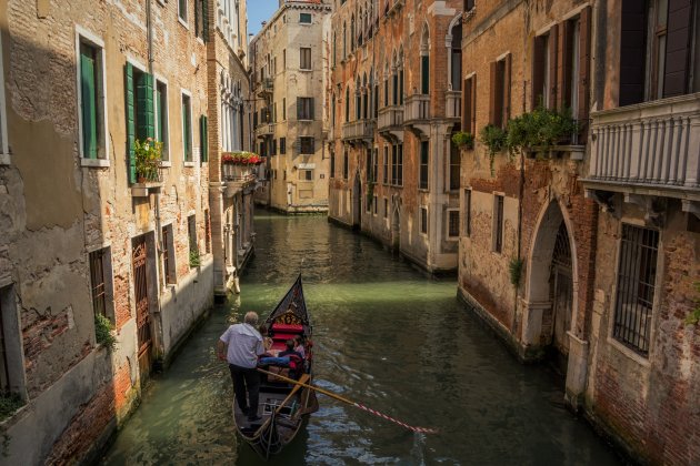 De kleine kanaaltjes van Venetië. 