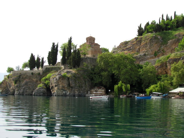 Kaneo kerk vanaf Lake Ohrid