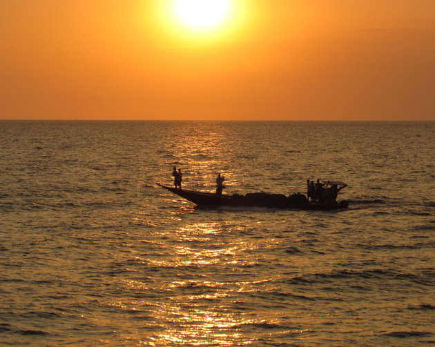 vissers op zee