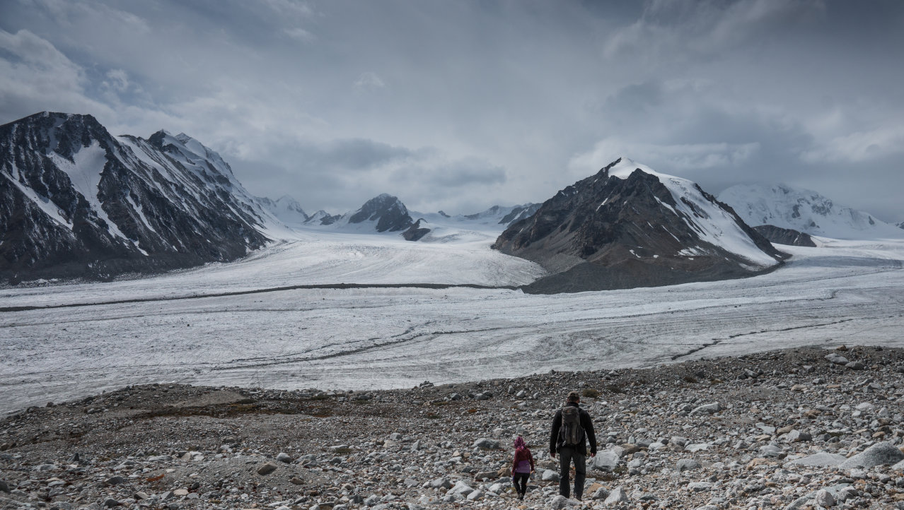 Wandeling naar de Potanin gletsjer