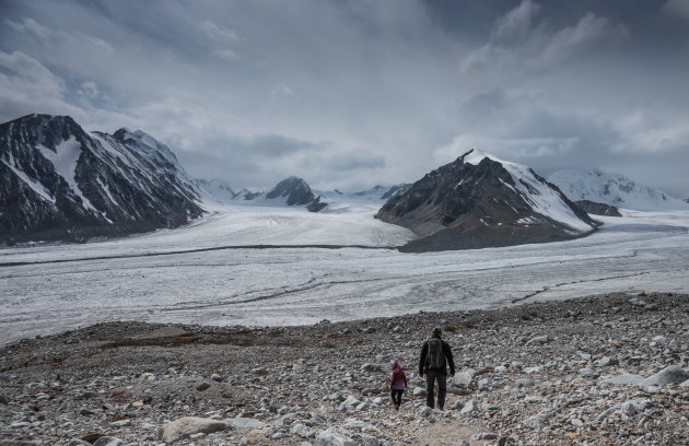 Wandeling naar de Potanin gletsjer