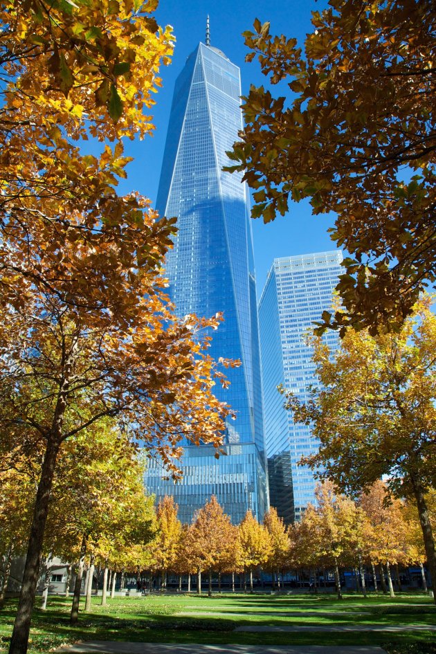 De herfst bij het nieuwe World Trade Center