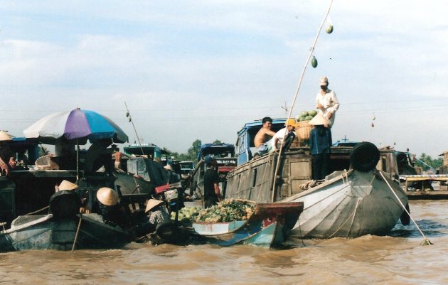 Het leven op de Mekong in de Mekong Delta