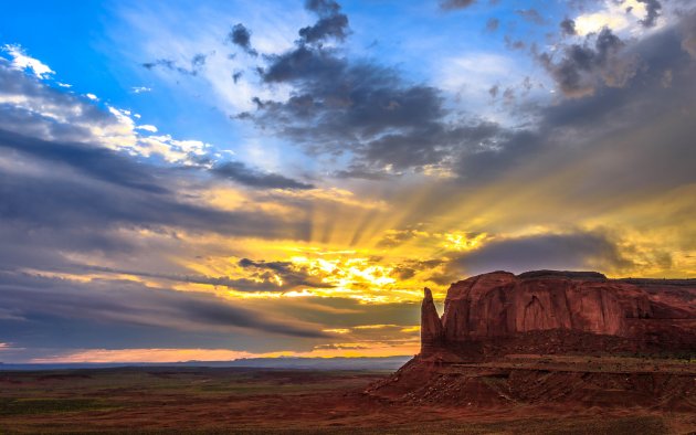 Zonsopgang in Monument Valley