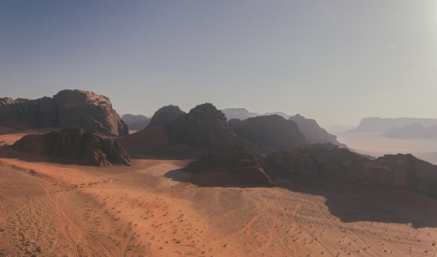Wadi Rum vanuit de lucht