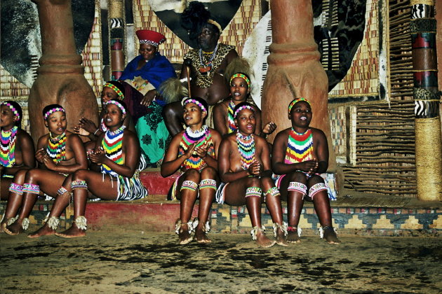 Zulu cheaf met familie