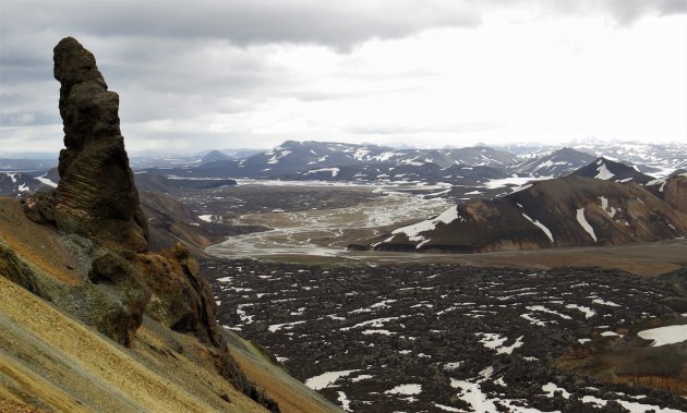 uitzicht over Landmannalaugar