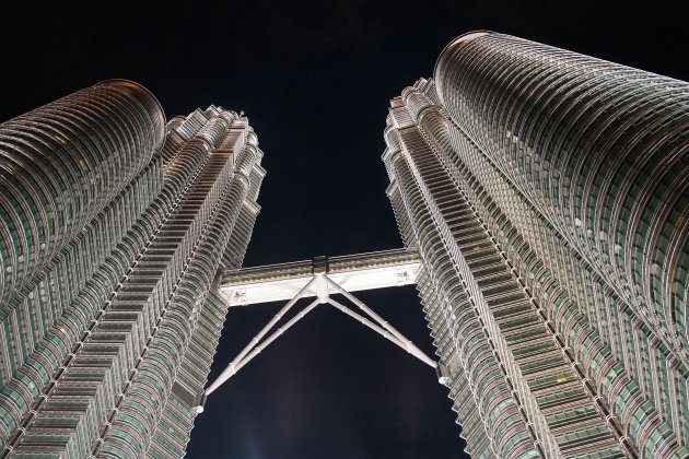 Petronas Towers by night.