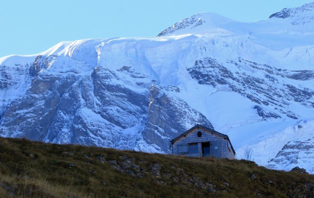 Hut onder Jungfrau-gletsjer