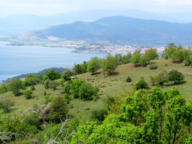 uitzicht op Ohrid en het meer
