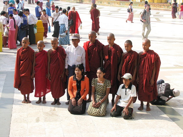 foto met monniken