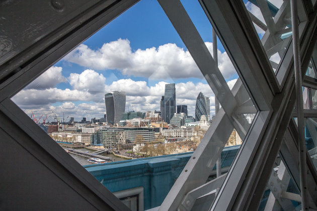 Panoramisch uitzicht vanaf London Bridge