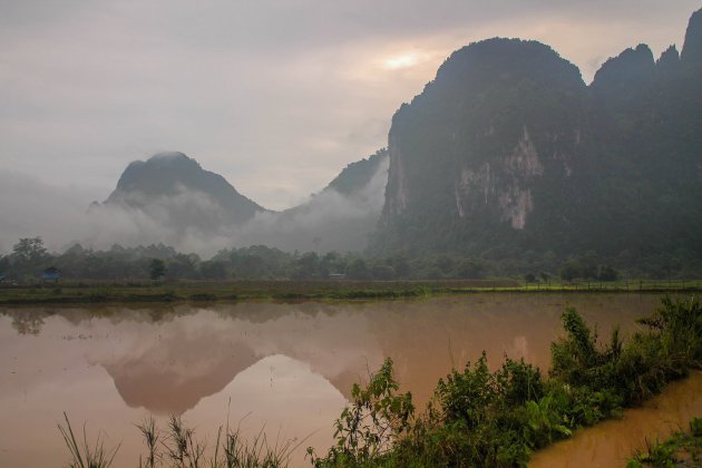 Landelijk Laos in Vang Vieng