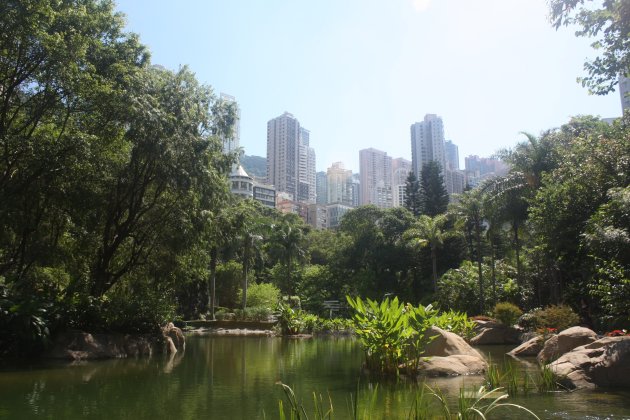 Kom tot rust in Hong Kong park