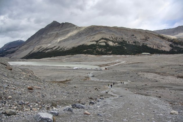 Athabasca Glacier maar dan andersom 