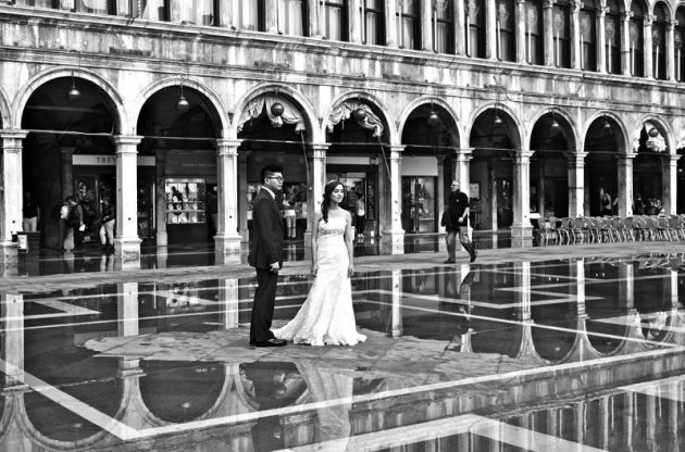 Een unieke trouwlocatie hier op het San Marco plein