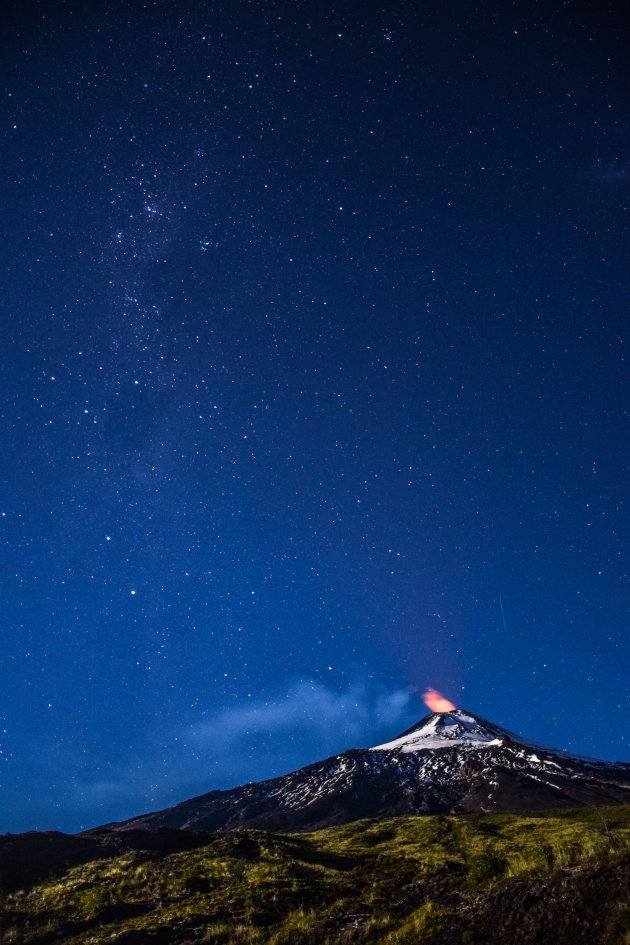 Villarrica vulkaan 'By Night'
