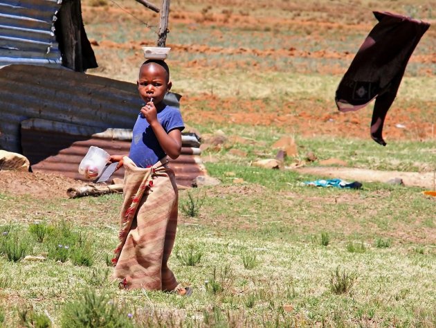 Dorpsleven in Lesotho