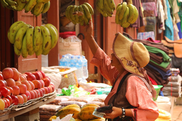 bananen kopen in Kathmandu
