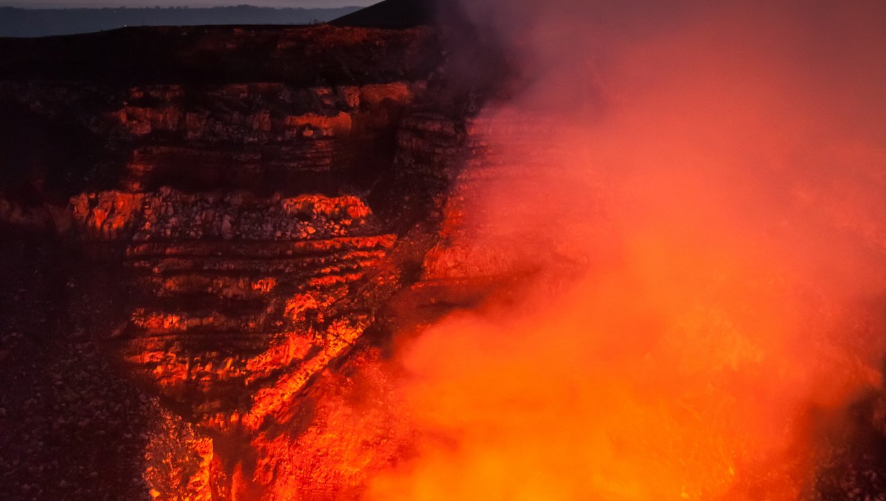 De actieve Masaya vulkaan