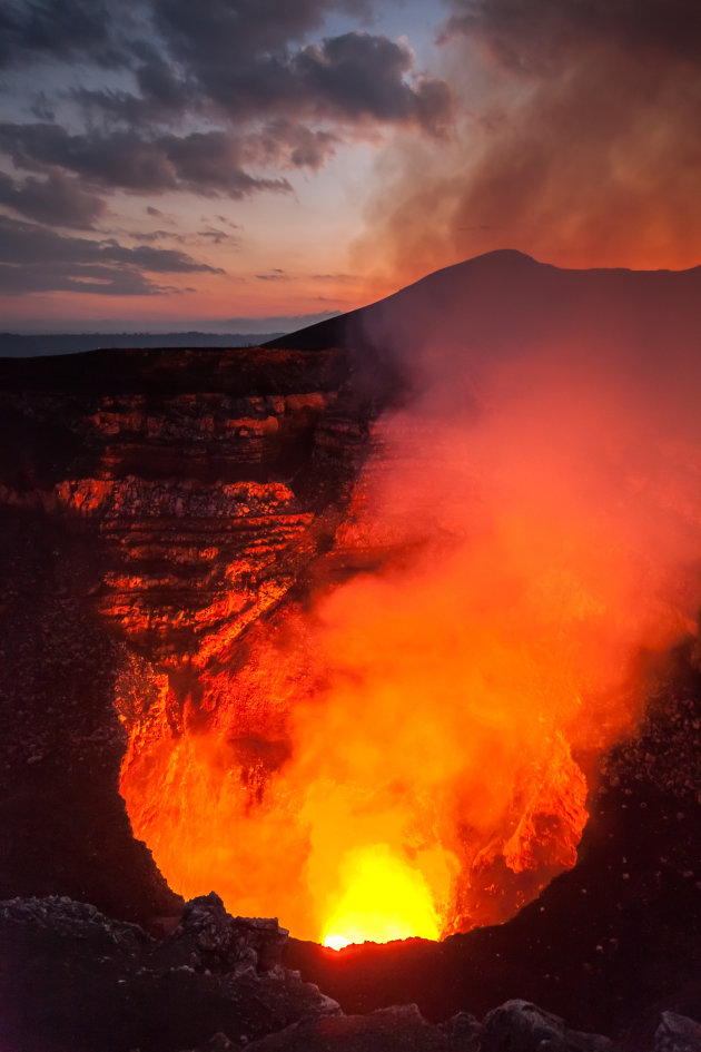 De actieve Masaya vulkaan