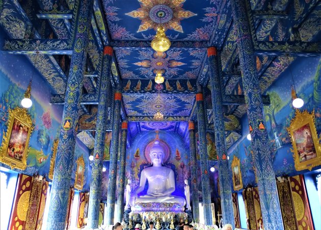 Interieur van de blauwe Tempel.