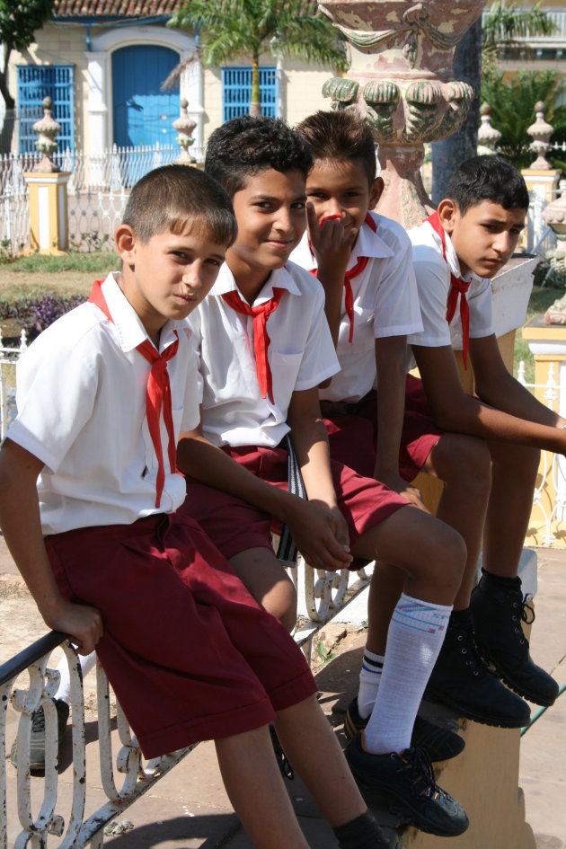 Schooljongens in Trinidad