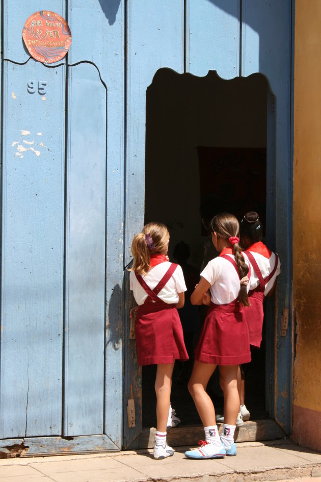 Schoolmeisjes in Trinidad